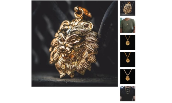 gold lion pendant meaning